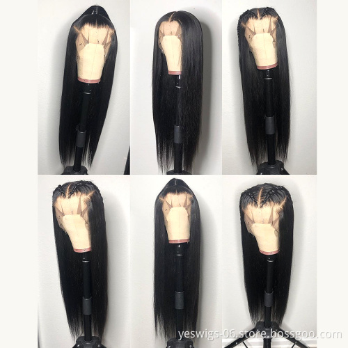 Wholesale Raw Brazilian Virgin Cuticle Aligned Hair Vendor Wig For Black Women 13X6 Human Hair HD Transparent Lace Front Wigs